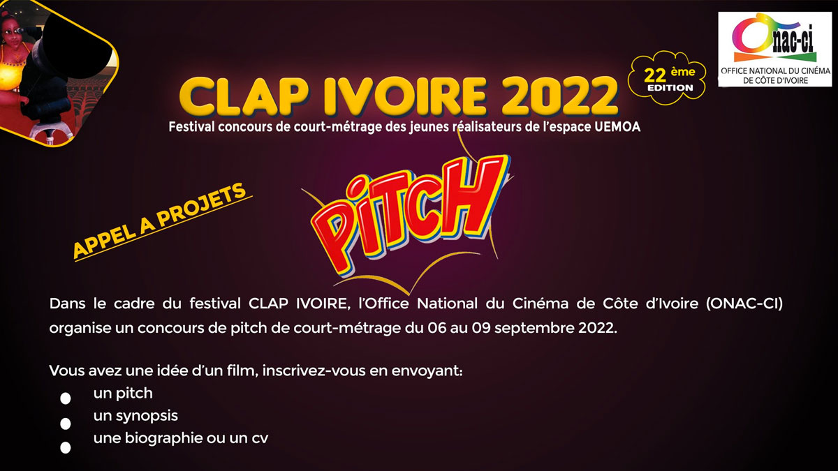 Cinéma : ouverture des inscriptions Clap ivoire 2022