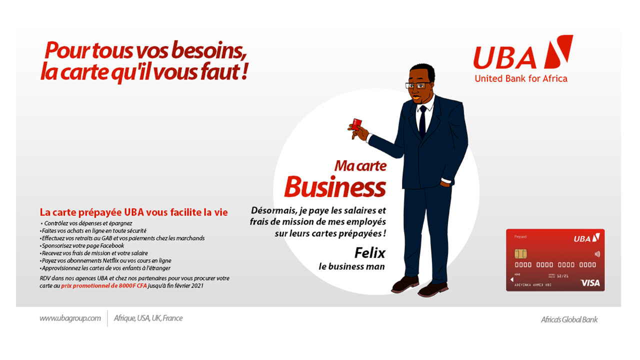 Animation UBA – ma carte business | AFRIKA TOON