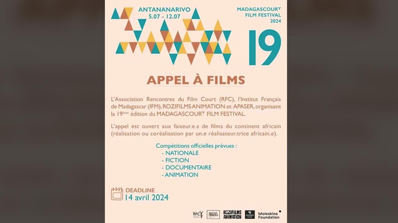 Cinéma: Appel à films pour le 19e Madagascourt Film Festival (MFF)