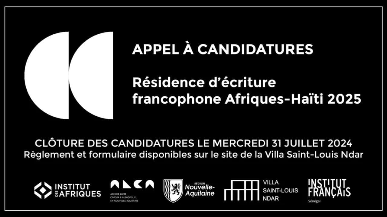 Écriture: Appel à candidatures pour la Résidence francophone Afriques-Haïti 2025