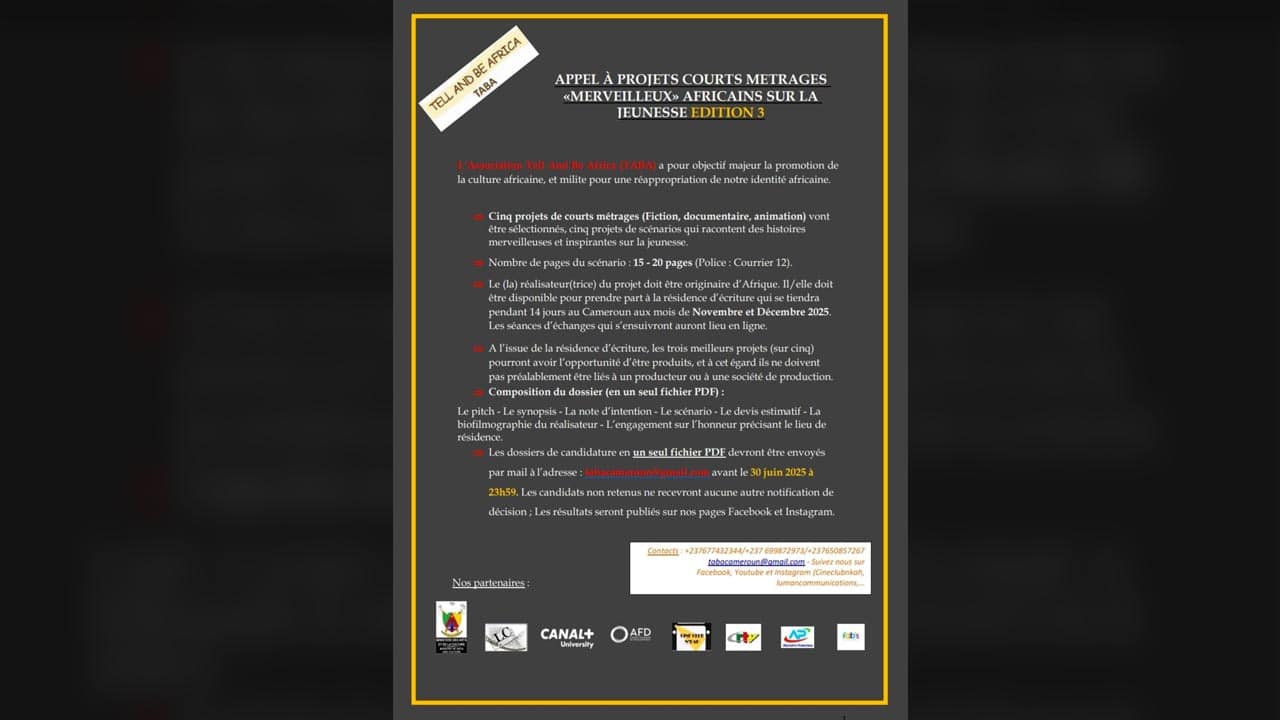Animation/Cinéma : l’Association Tell And Be Africa ouvre un appel à projets pour courts métrages africains