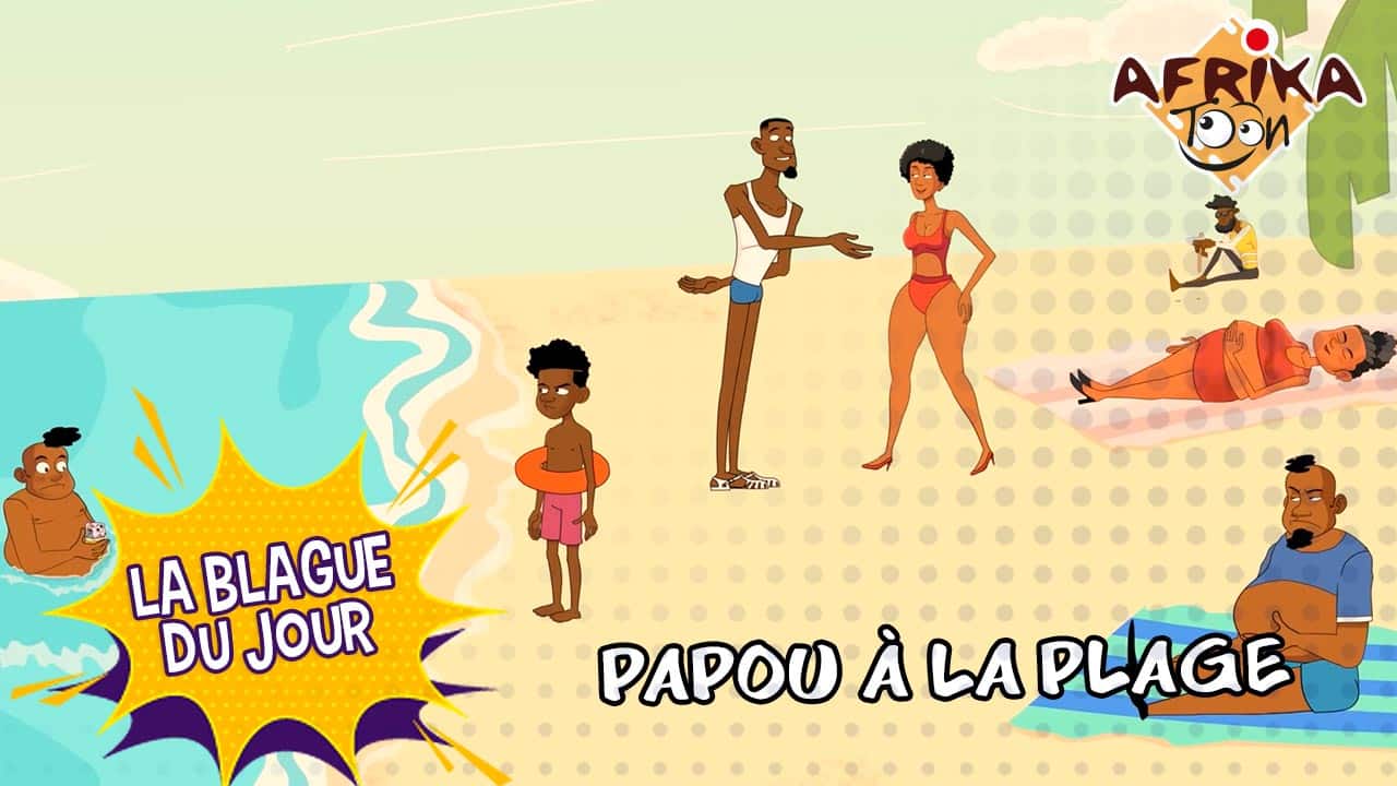 Papou à la plage | La blague du jour