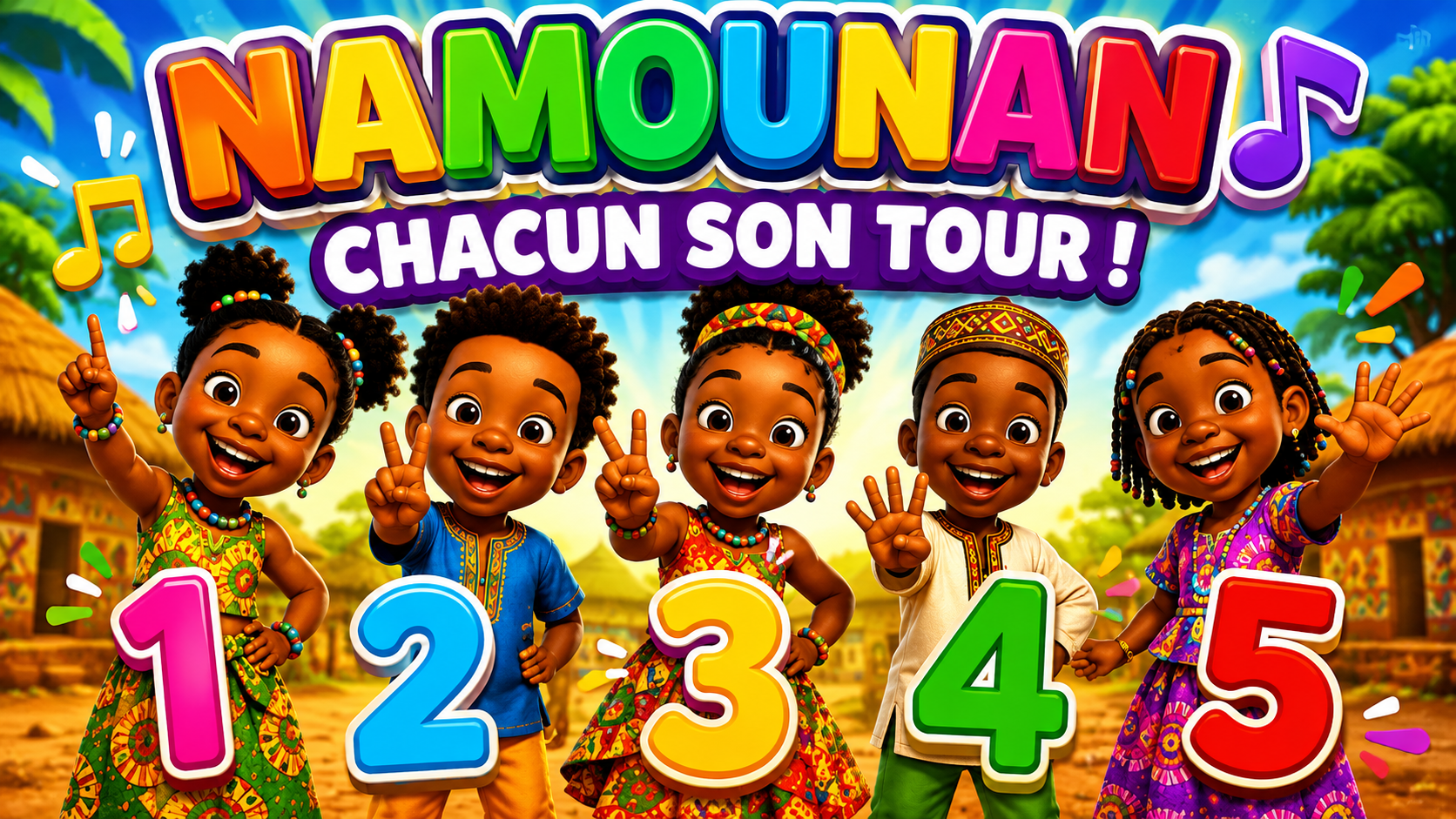 NAMOUNAN – Chacun son tour 🎶 | Comptine en Dioula pour Enfants | AFRIKA Comptine
