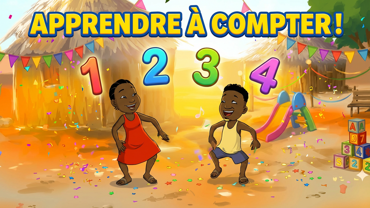 1234 🎶 Apprendre à Compter Facilement | Chanson Éducative Enfants | Afrika Comptine 🎵